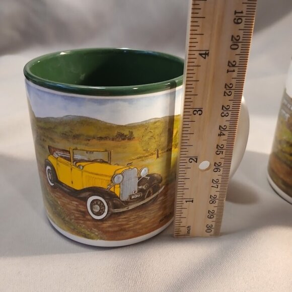 Flowers Inc Balloons Antique Cars Coffee Mugs Tea Cups S. Tuck Artist 1980s - Picture 9 of 11